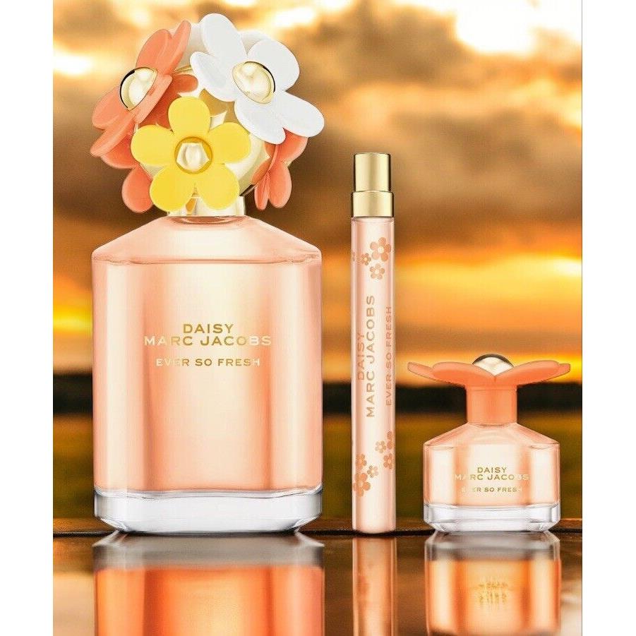 Set Marc Jacobs Daisy Ever So Fresh Perfume 3.4 oz Lotion 2.5 oz Pen Spray .33oz