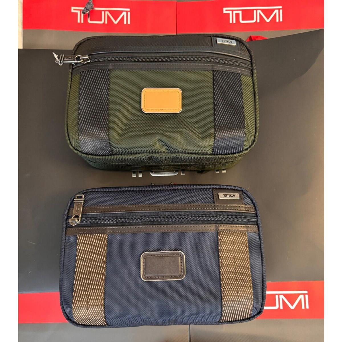 Tumi Mcguire Kit Toiletry Travel Bag 111786-1596 Navy 111786-1633 Green Bnwts