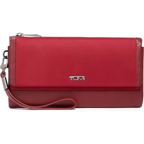 Tumi 146612 Desert Red Voyageur Womens Wallet W/ Removable Leather Strap