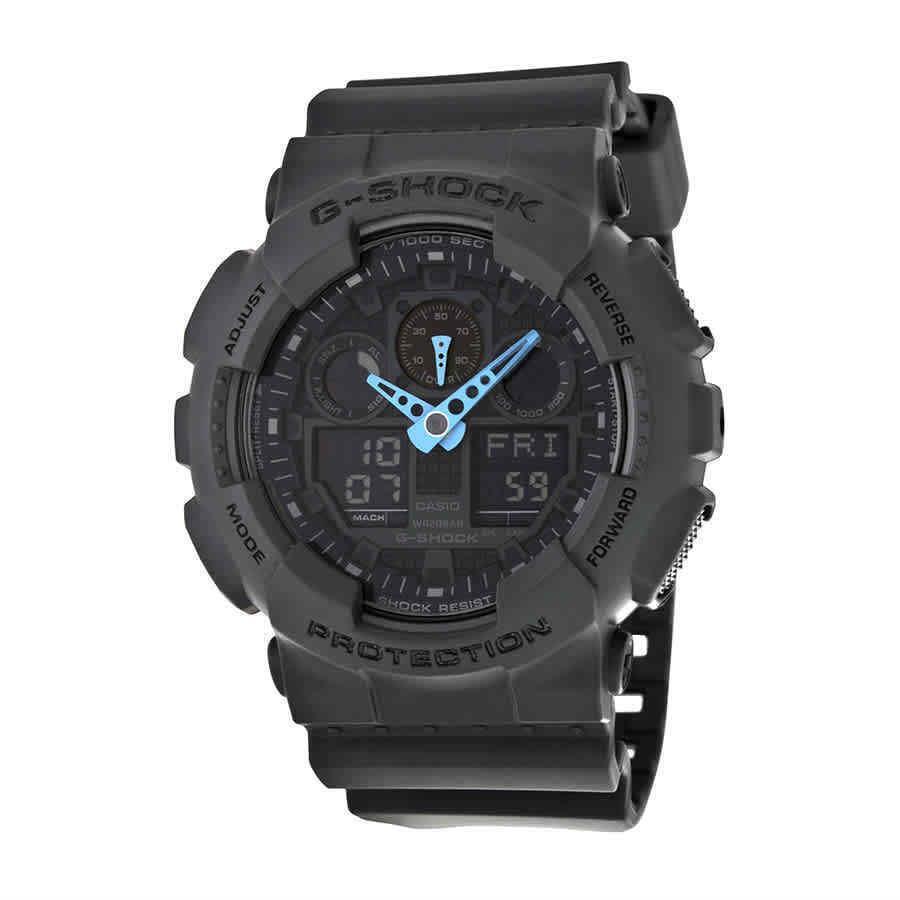 Casio G Shock Grey Digital Dial Resin Men`s Watch GA100C-8ACR