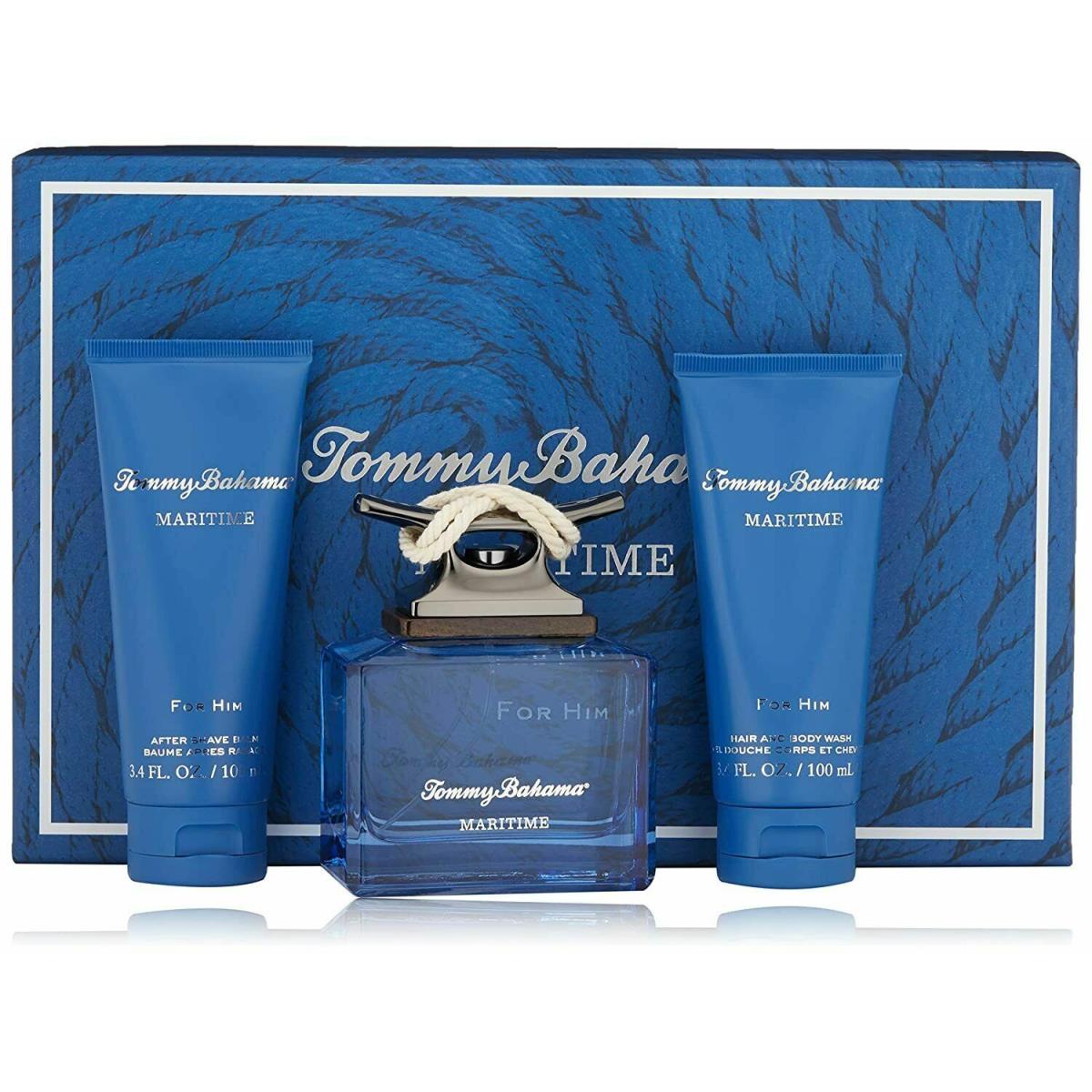 Maritime By Tommy Bahama Eau De Cologne 4.2 Spray 3.4 Aftershave Body Wash Set