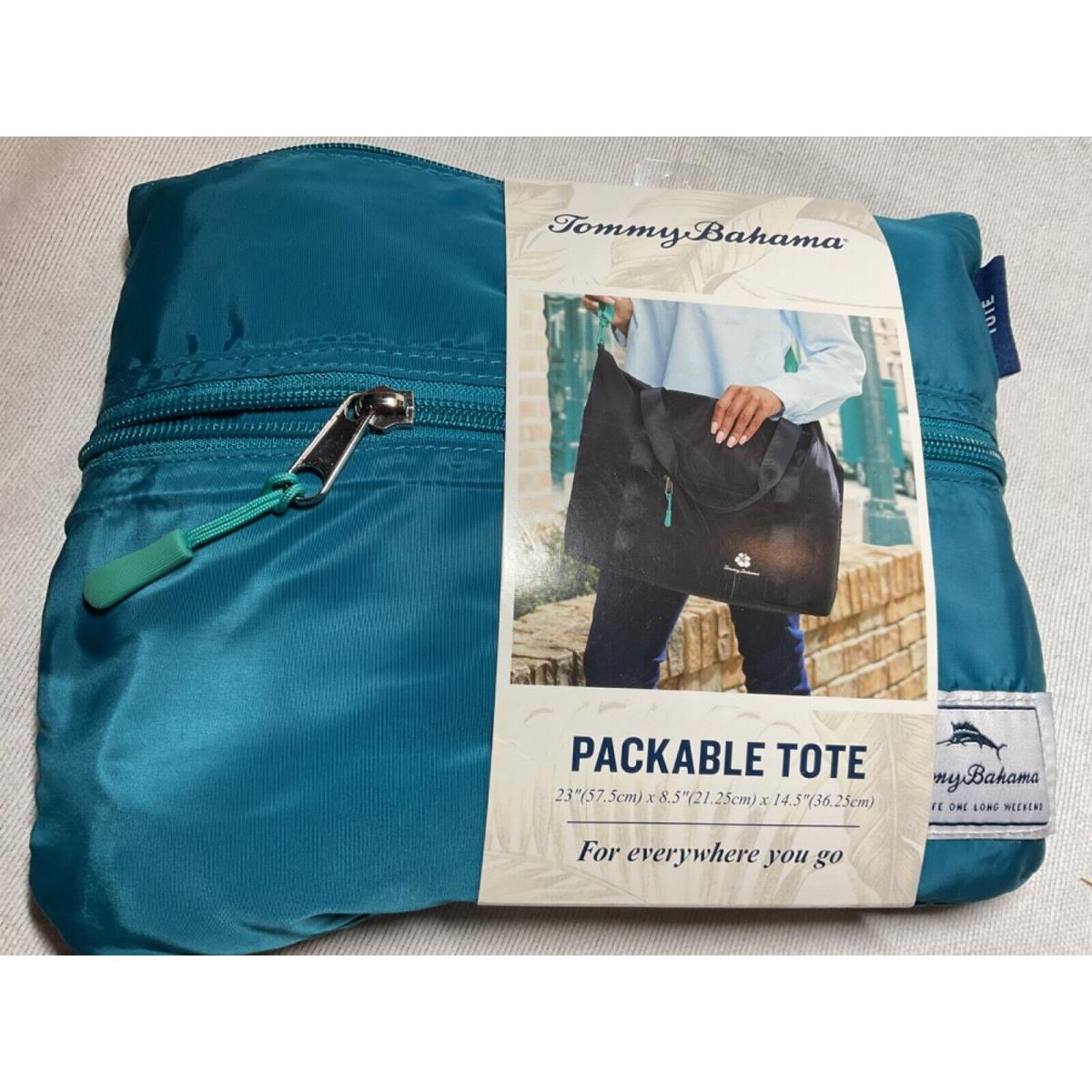 Tommy Bahama Packable Tote Turquoise 23 X 8.5 X 14.5 Nip