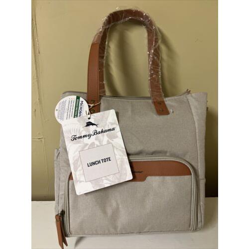 Tommy Bahama Lunch Tote Microban Gray Stain Odor Resistant Thermal Insulated