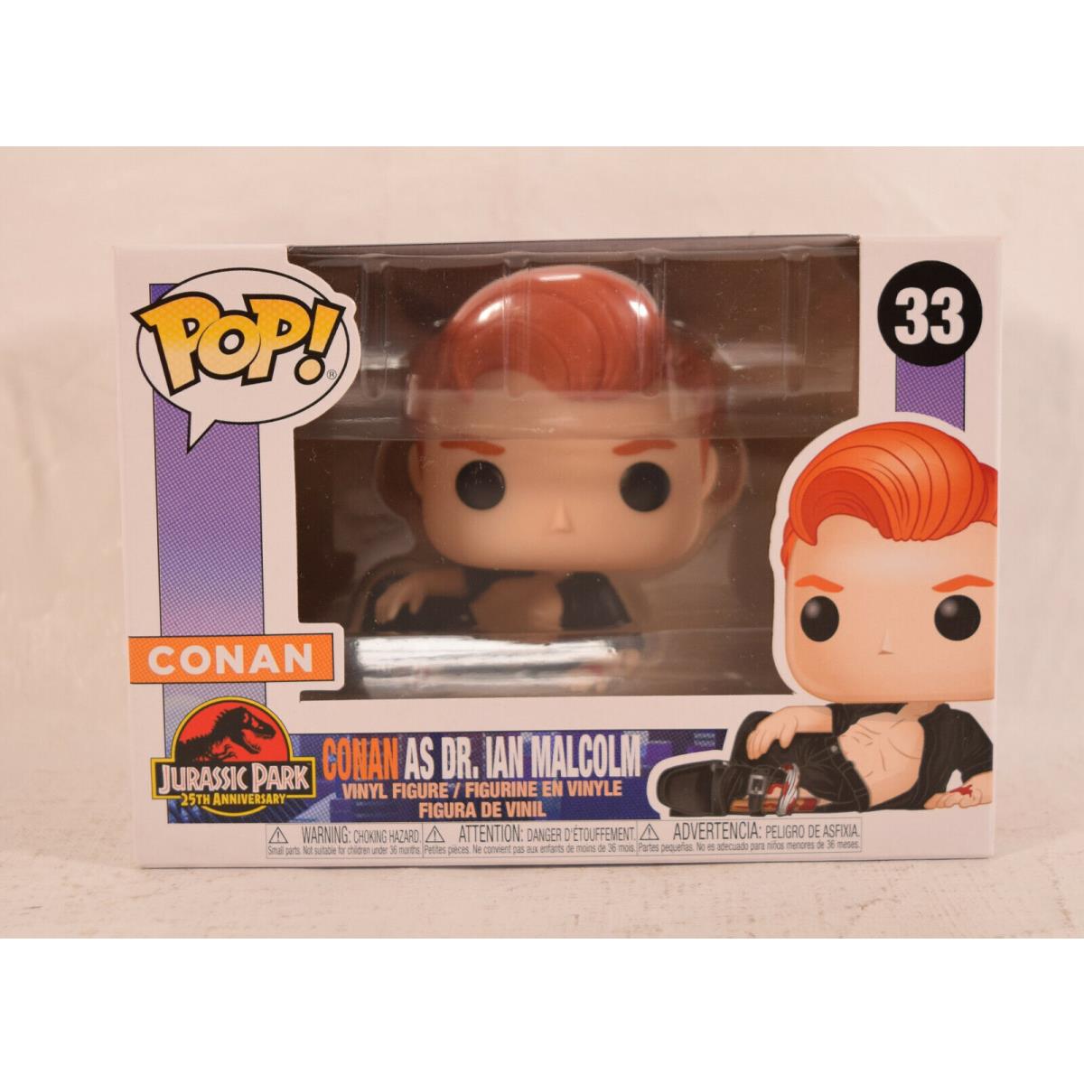 Conan As Dr. Ian Malcomlm Funko 33 Back to The Future Figure Sdcc Tbs Exclusive