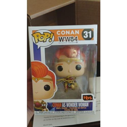 Conan O`brien As Wonder Woman WW84 Sdcc 2020 Funko Pop 31 Ships Out Fast