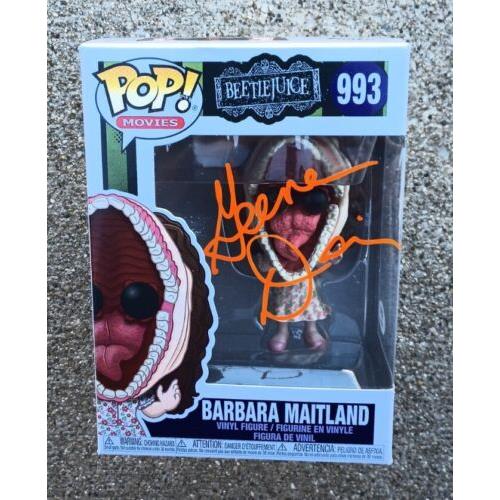 Geena Davis Beetlejuice Signed Funko Pop Psa/dna Barbara Maitland