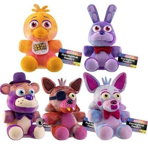 Funko Five Nights at Freddy`s Tie Dye 5 Pieces Set 8 Inches Plush