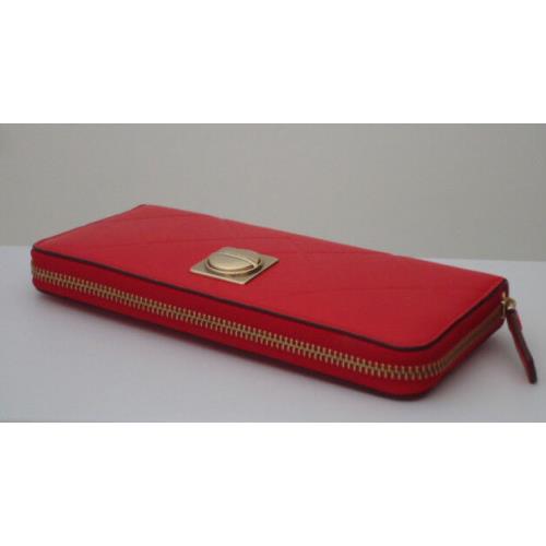 Marc by Marc Jacobs Slim Leather Zip Around Cambridge Red Wallet