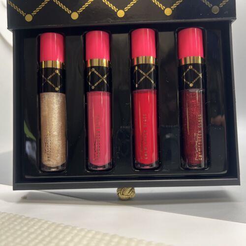 Mac Nutcracker Sweet Red Lip Kit 4pc Lip Gloss Keepsake Gift Box Rare