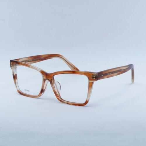 Celine CL50023F 056 Flamed Orange Havana 55mm Eyeglasses