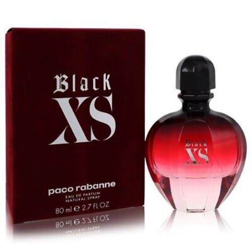 Black Xs by Paco Rabanne Eau De Parfum Spray Packaging 2.7 oz For Women