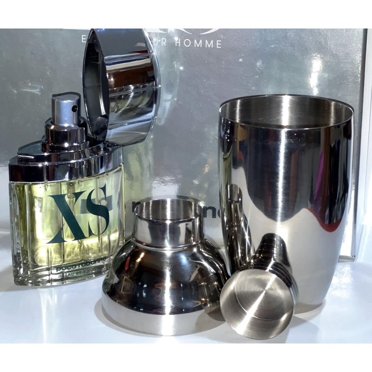 Paco Rabanne XS Pour Homme 1.7 oz Toilette Spray Gift Set with Cocktail Shaker