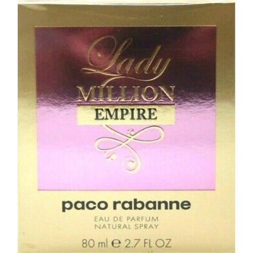 Paco Rabanne Lady Million Empire Eau DE Parfum Spray For Women 2.7 Oz / 80 ml