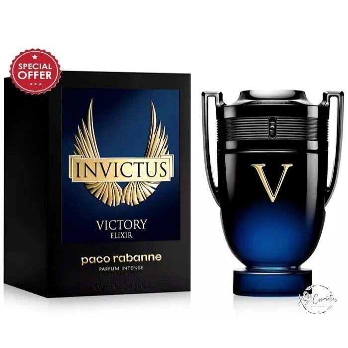 Invictus Victory Elixir by Paco Rabanne 3.4oz Parfum Intense Men-original Box
