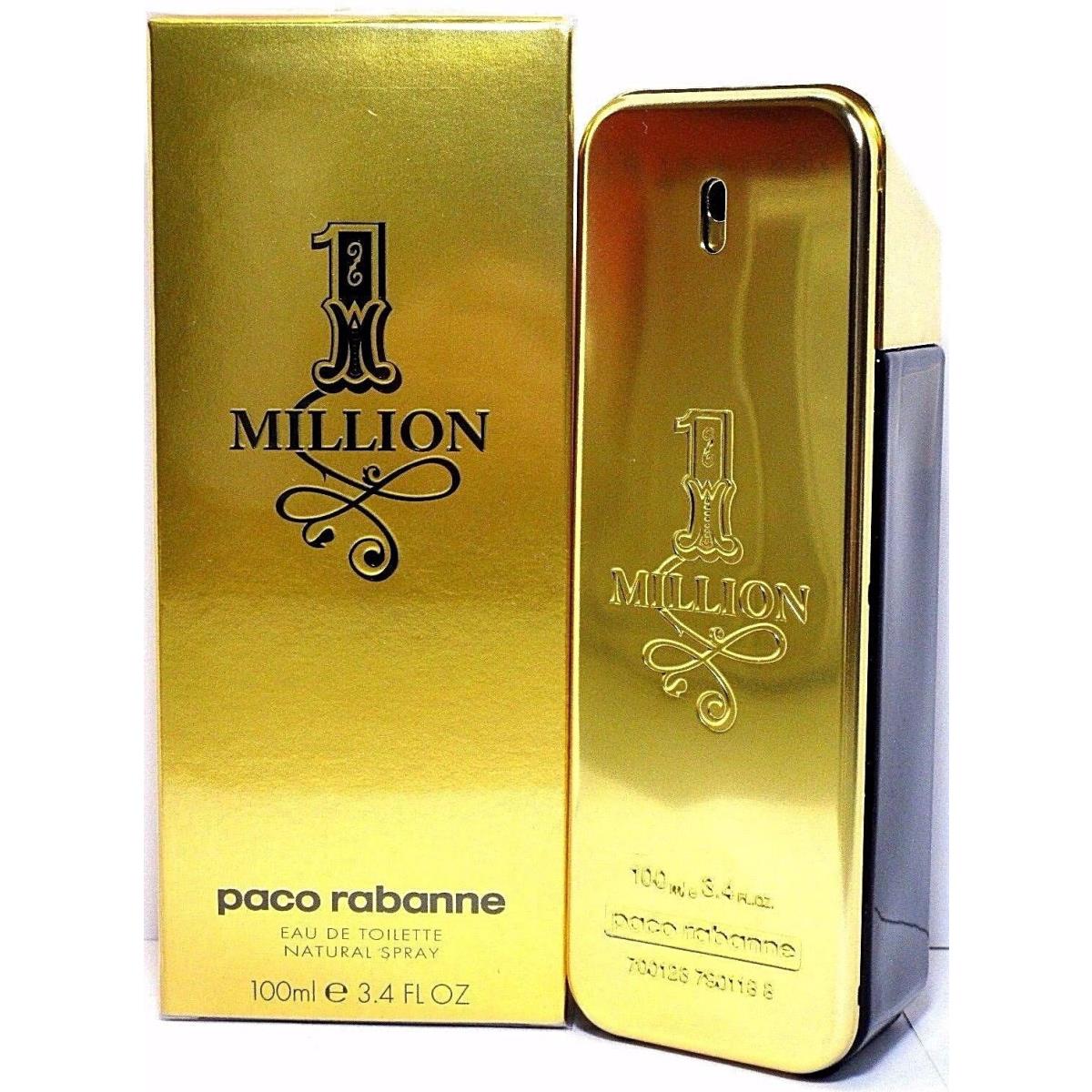 Paco Rabanne 1 Million Eau DE Toilette Spray For Men 3.4 Oz / 100 ml