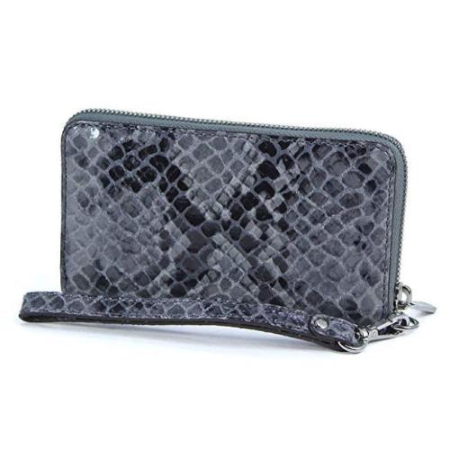 Kors Large Snake Embossed Multi Function Phone Case Dark Slate