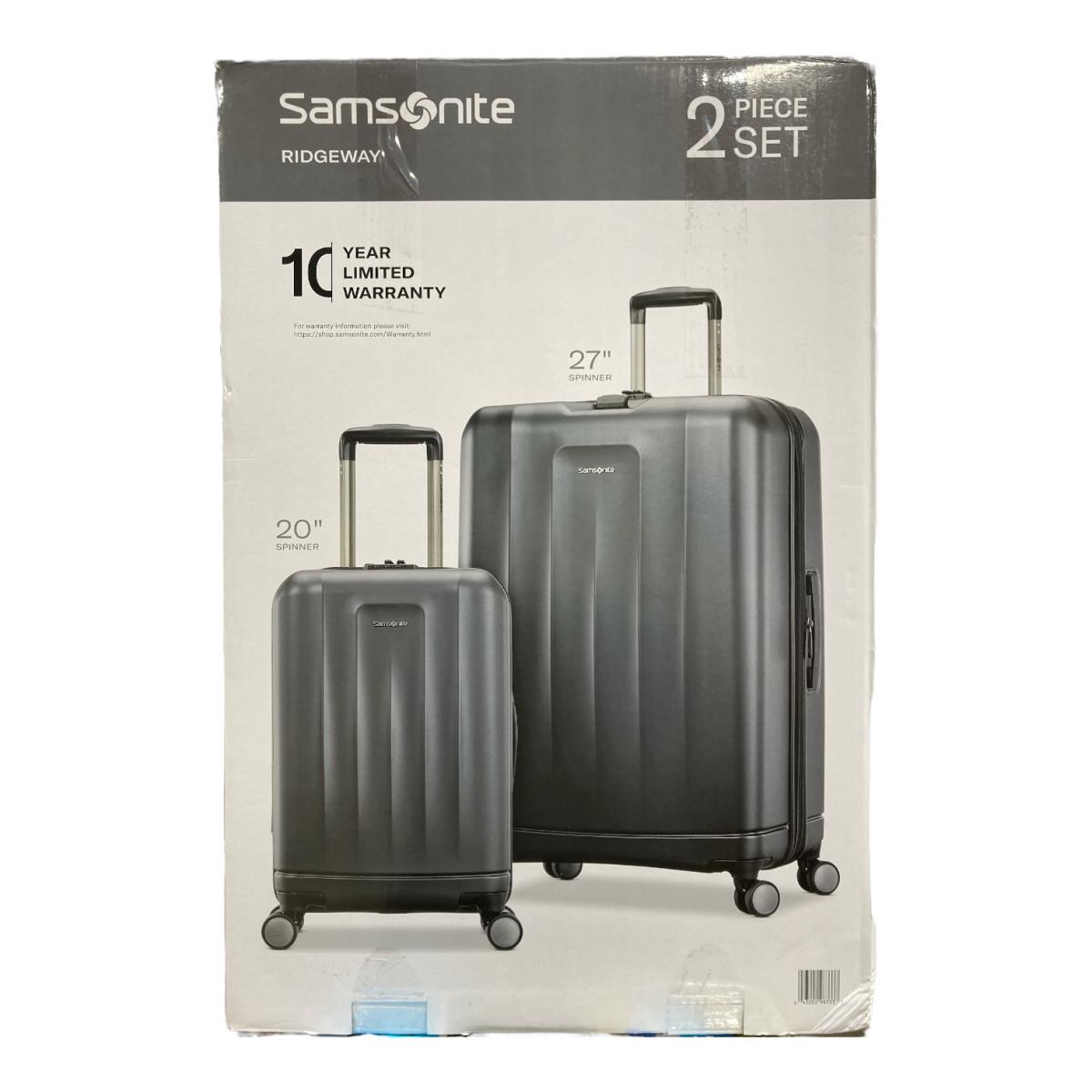 Samsonite Ridgeway Hardside 2-Piece Spinner Luggage Set Charcoal