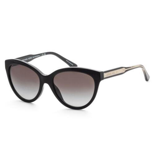 Michael Kors Women`s Makena 55mm Black Laminate Sunglasses MK2158-30058G-55 - Frame: Black, Lens: Grey, Other Frame: Black and Clear Laminate