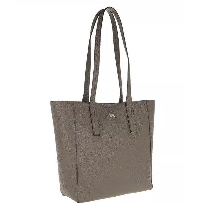 Michael Kors Junie Pebbled Leather Large Tote Mushroom Grey