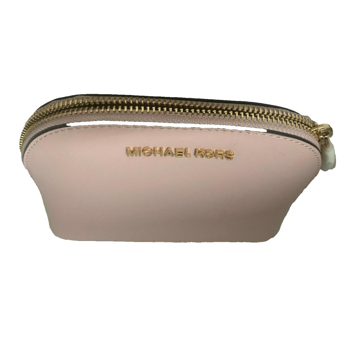 Michael Kors Jet Set Travel Large Cosmetic Leather Pouch-blossom