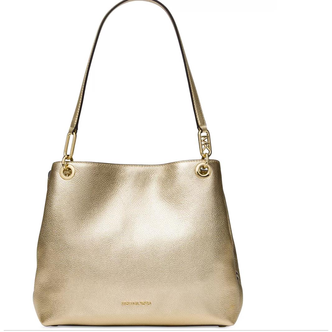 Michael Kors Kensington Large Leather Tote Pale Gold