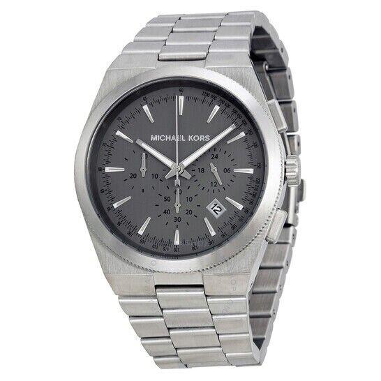 Michael Kors Channing Chronograph Dial Silver Stainless Steel Men`s Watch MK8337