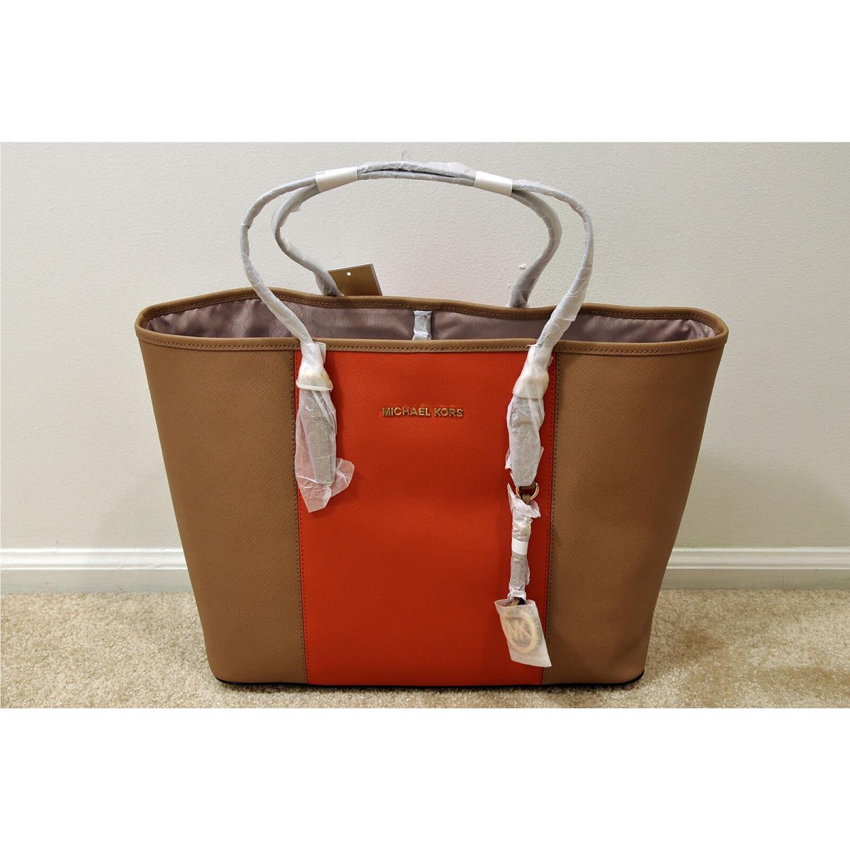 Kors Jet Set Travel Center Stripe Medium Tote