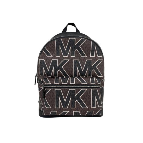 Michael Kors Women`s Cooper Large Brown Signature Pvc Logo Backpack Bookbag Bag