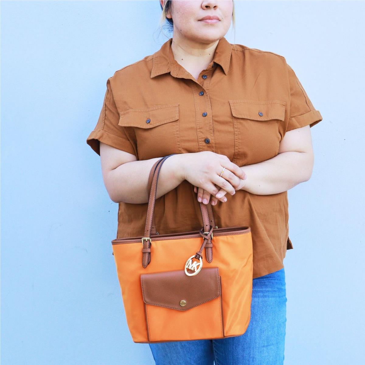 Michael Kors Nylon Travel Tote Tangerine Orange