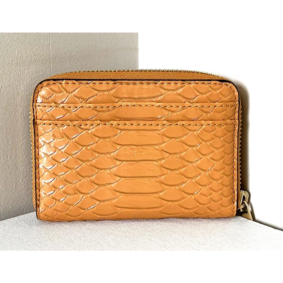 Michael Kors Jet Set Travel Medium Zip Around Card Case Wallet Croc Cider