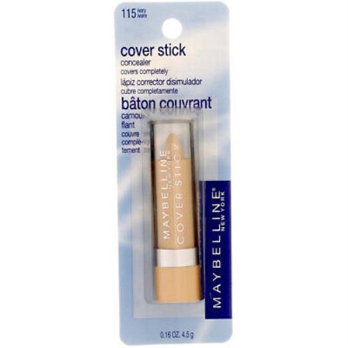 5 Pack Maybelline Cover Stick Corrector Concealer Ivory 115 0.16 oz