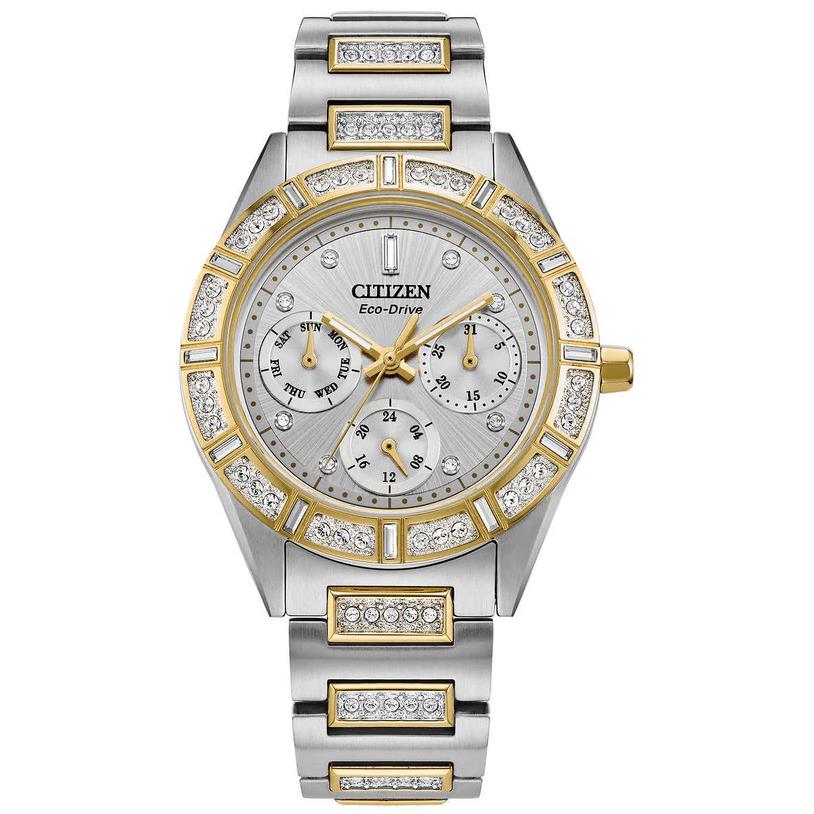 Citizen Eco-drive Gemmed Stainless Women`s Quartz Watch - FD2074-55A