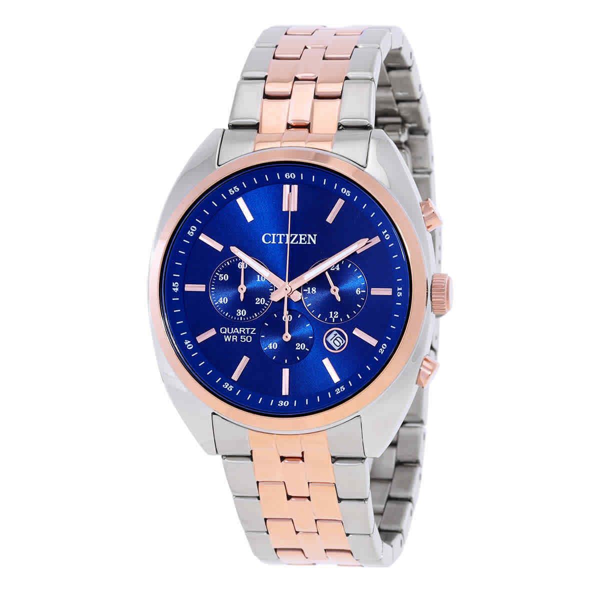 Citizen Chronograph Quartz Blue Dial Men`s Watch AN8216-50L