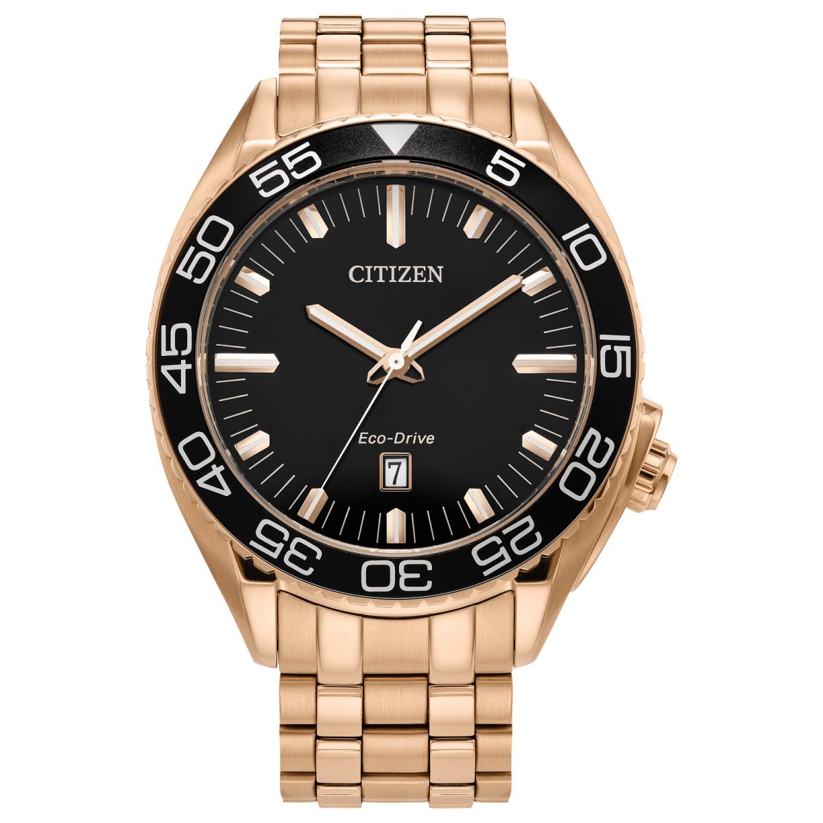 Citizen Watch Men Eco-drive AW1773-55E - Dial: Black, Band: ROSE