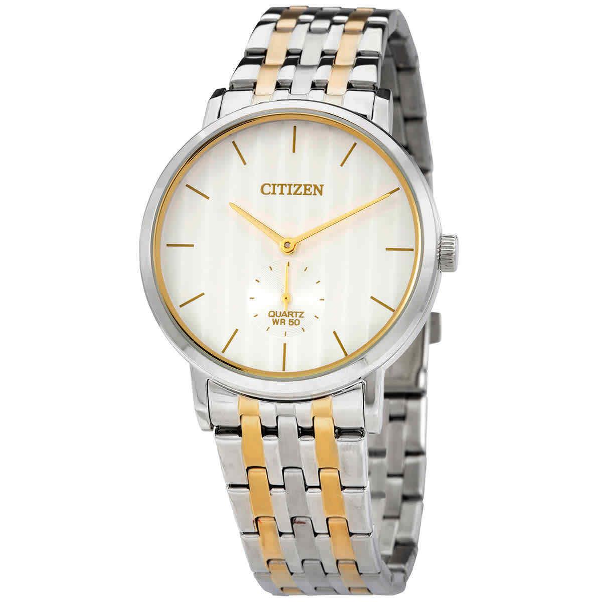 Citizen Quartz Silver Dial Two-tone Men`s Watch BE9174-55A