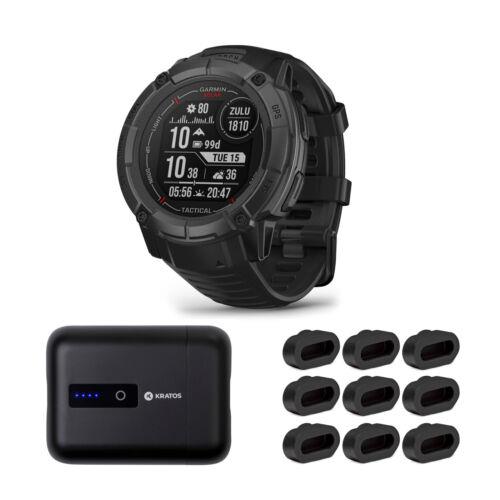 Garmin Instinct 2X Solar Series Tactical Smartwatch Blackbundle with Accessories - Black