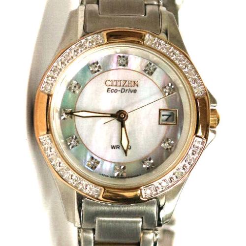 Citizen Women`s EW2134-50D Silhouette Eco Drive Watch Diamond Dia and Bezel