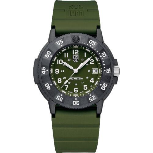 Luminox Men`s Watch Navy Seal Quartz Green Dial Silicone Strap XS.3013.EVO.S