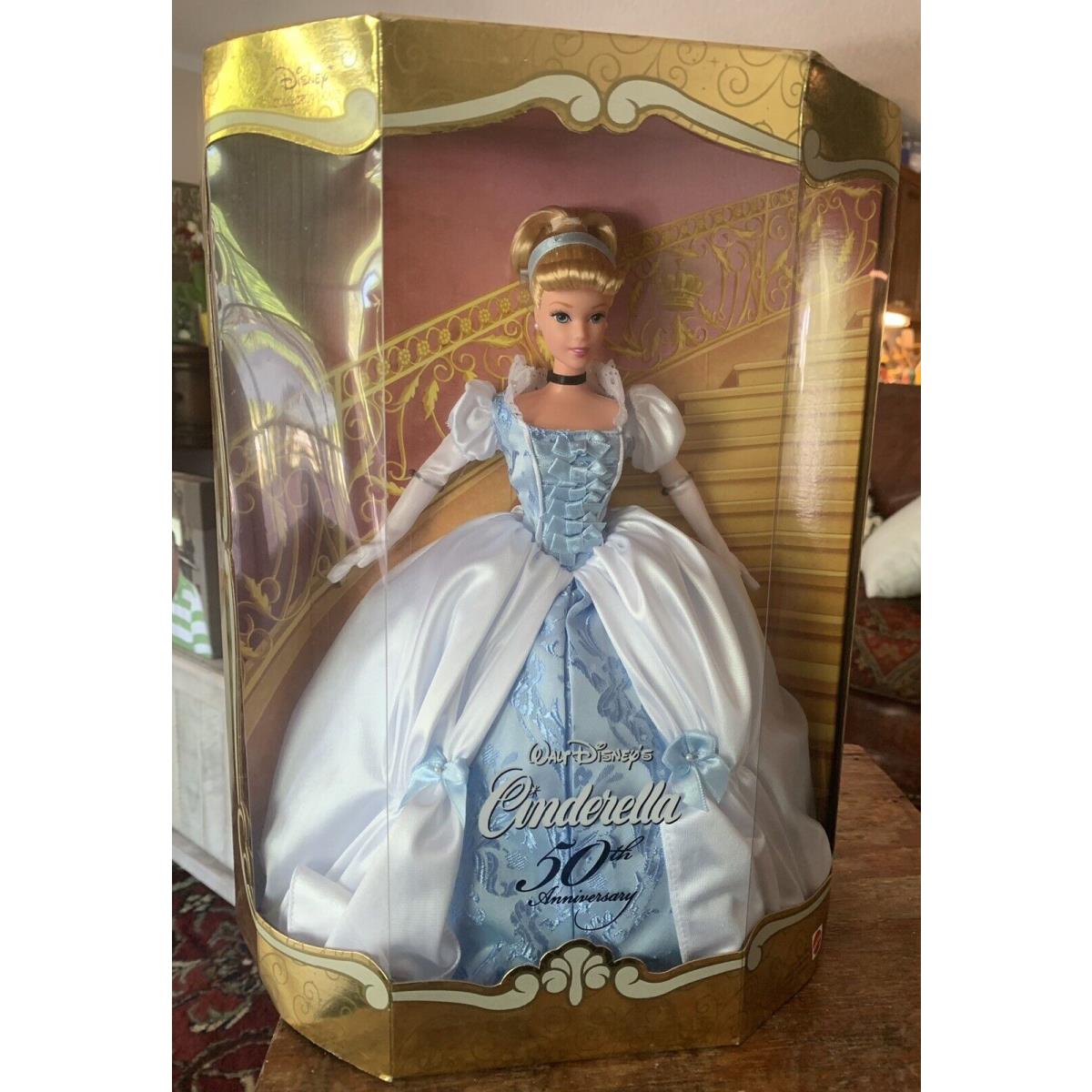 Walt Disney`s Cinderella 50th Anniversary Collector Doll 1999 Mattel 26291 Nrfb