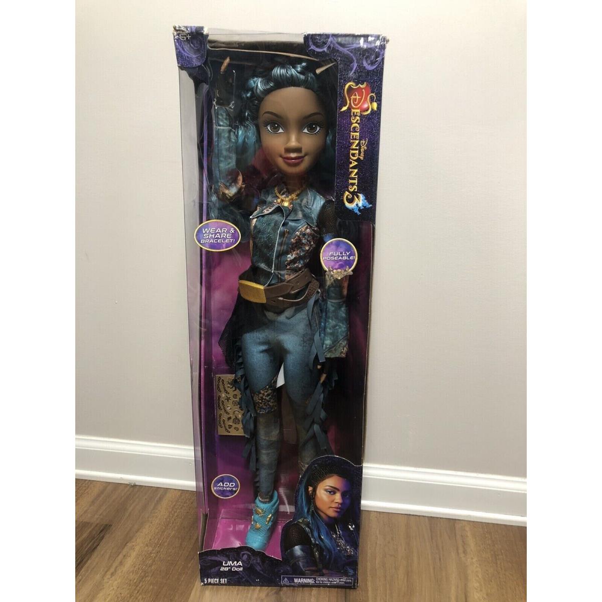 Disney Descendants 3 Uma 28 Inches Long Doll -2019 Fully Poseable