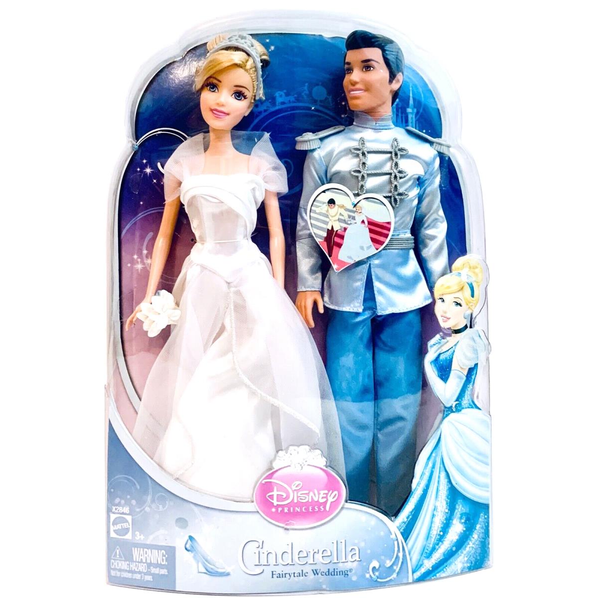 Mattel Disney Princess Cinderella Prince Charming Fairytale Wedding Doll Set