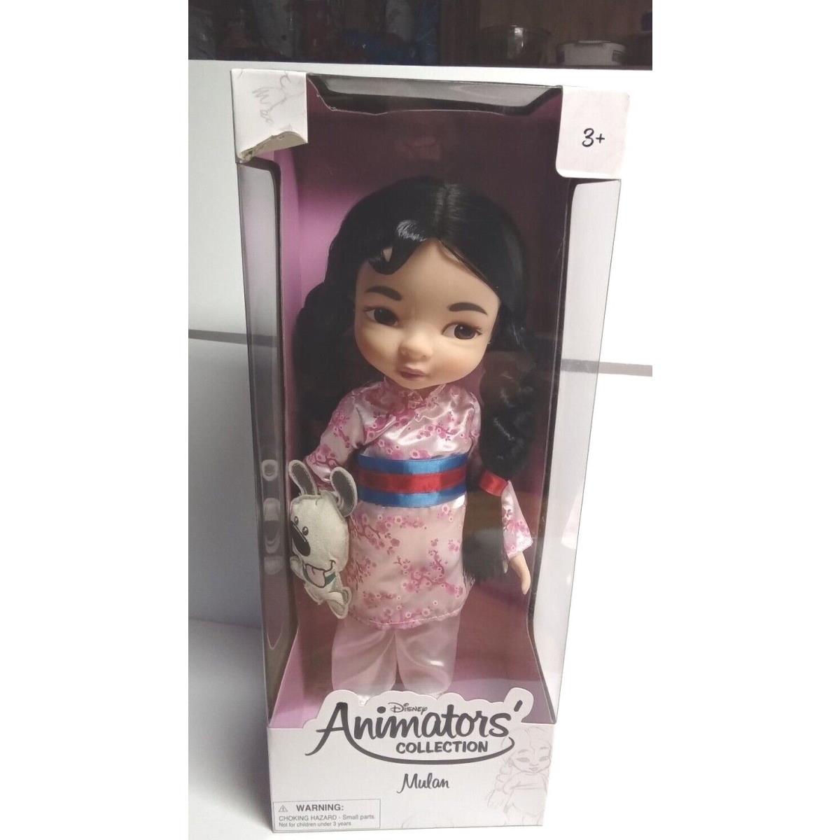 Mulan Disney 1st Edition Animators Collection 16 Doll in The Box W Dog