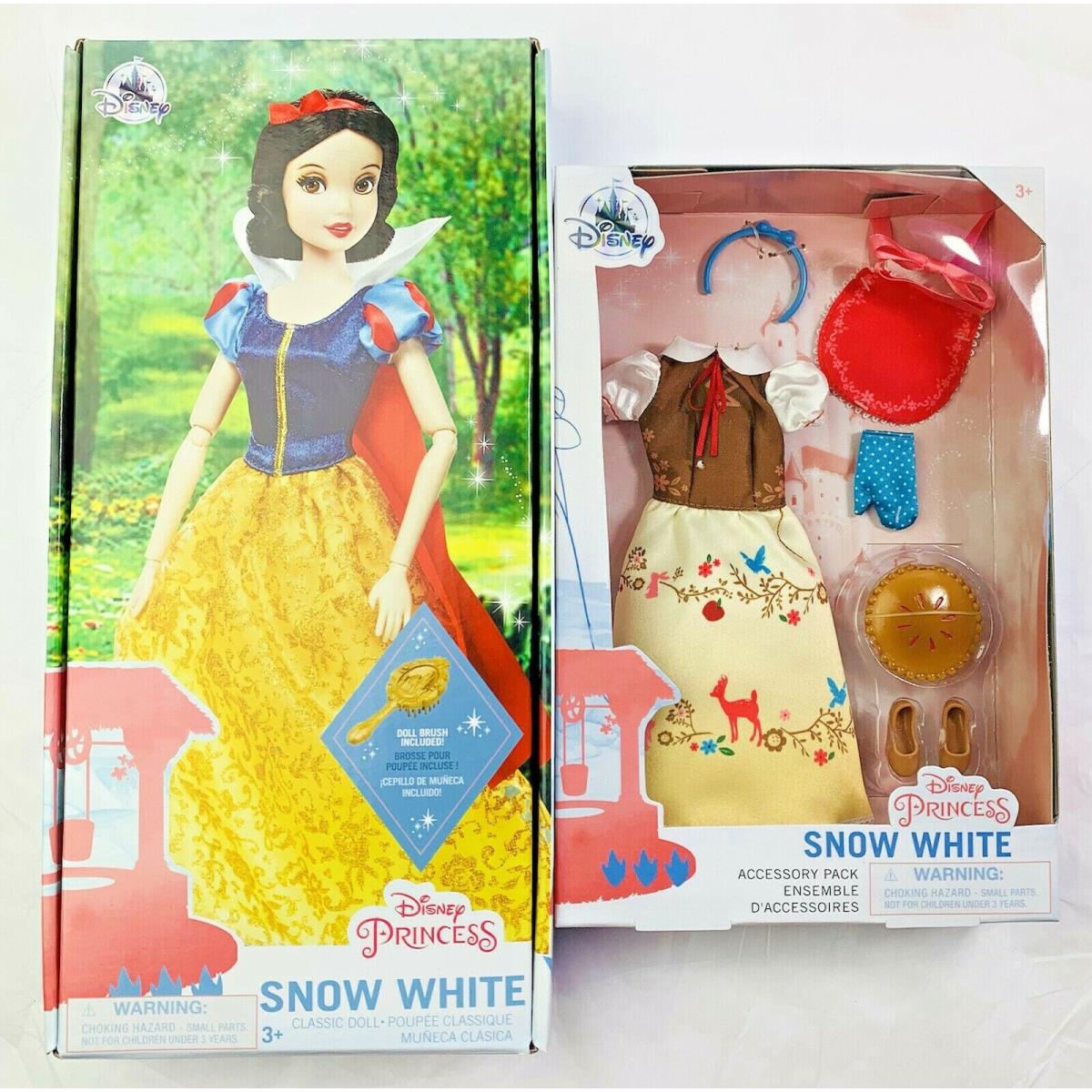 Disney Store Classic Doll Snow White Accessory Pack Set