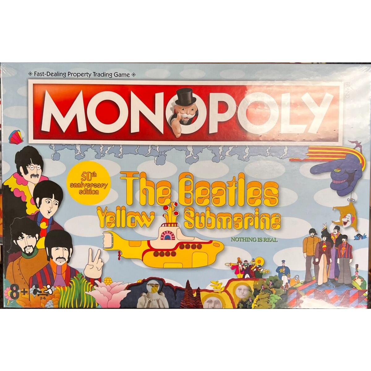 Oop The Beatles 50th Yellow Submarine Monopoly Board Game
