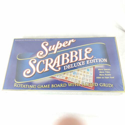 Super Scrabble Deluxe Edition Rotating Board Hasbro 2006 Edition Box