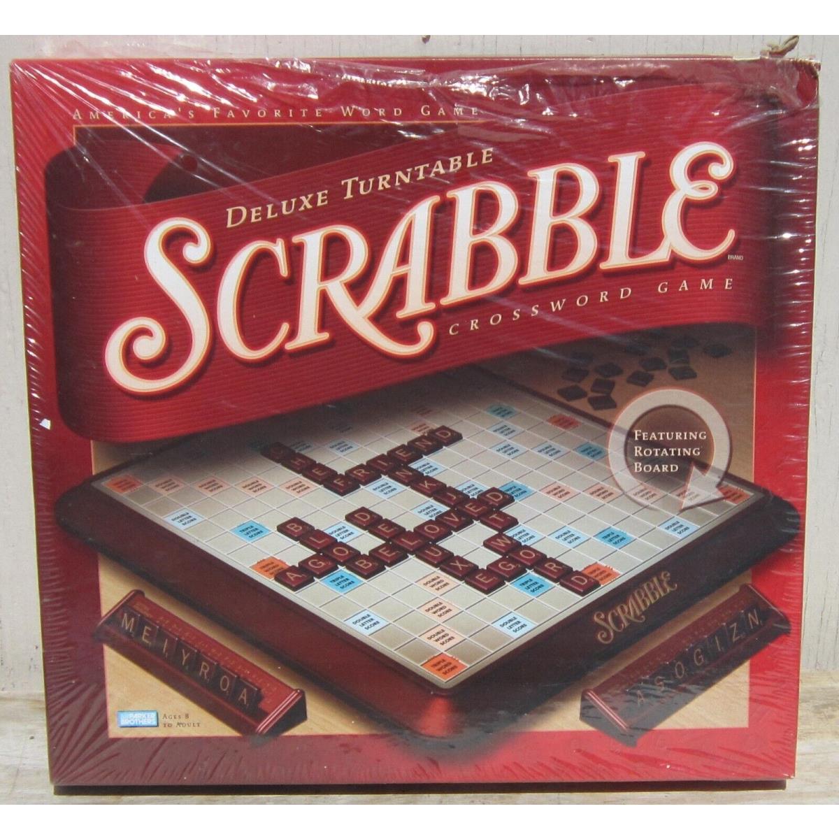 Deluxe Turntable Scrabble Crossword Game 2001 Hasbro W/damage