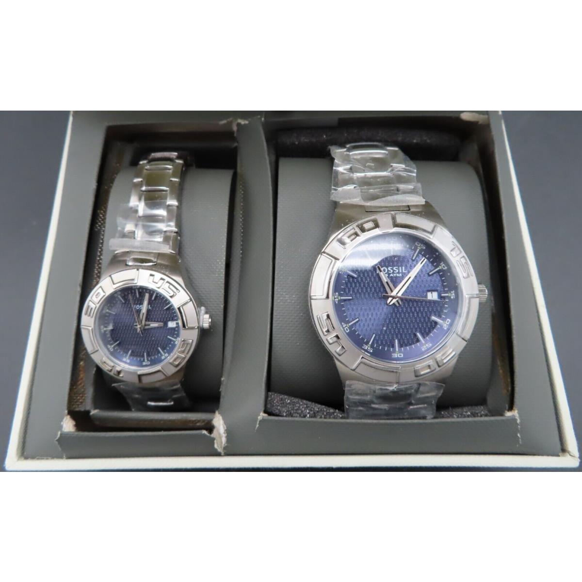 Fossil Classic His Hers Watch Set Stainless Steel PR5331/PR5334