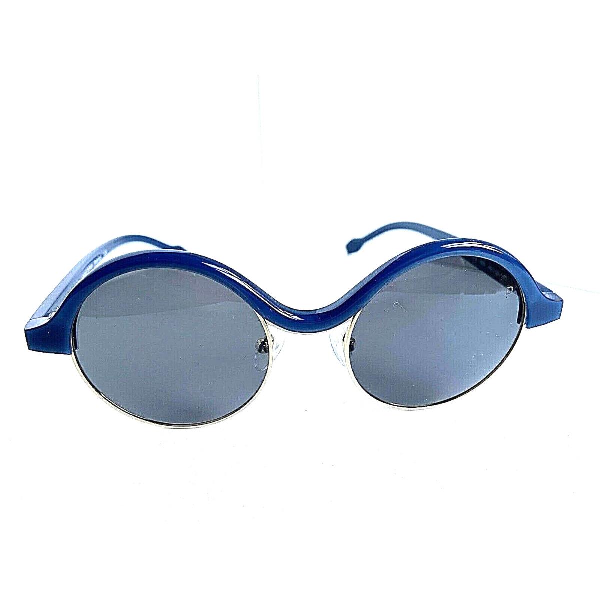 Polarized Gianfranco Ferre Gff 1S98 005 Round Blue Men`s Women`s Sunglasses