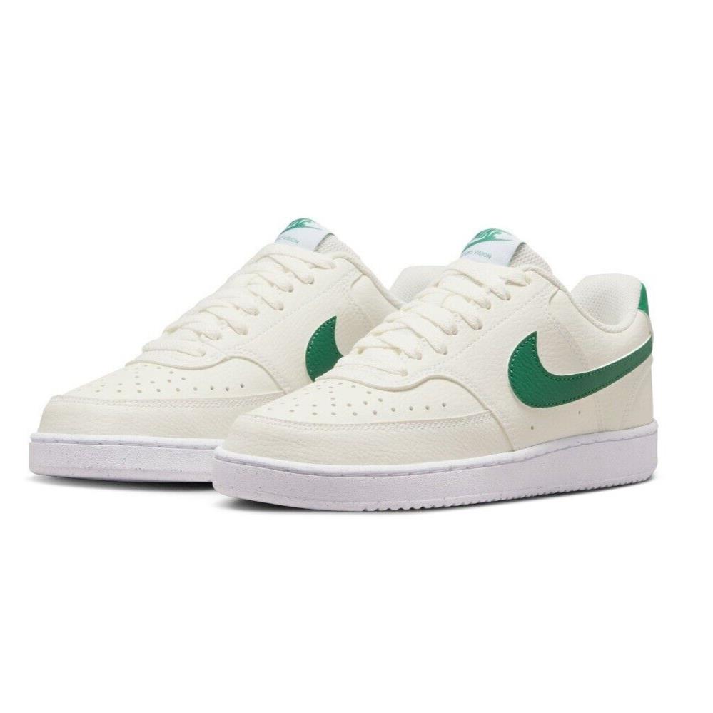 Nike Court Vision Lo NN Womens Size 11.5 Shoes FQ8892 133 Ivory and Green - Multicolor