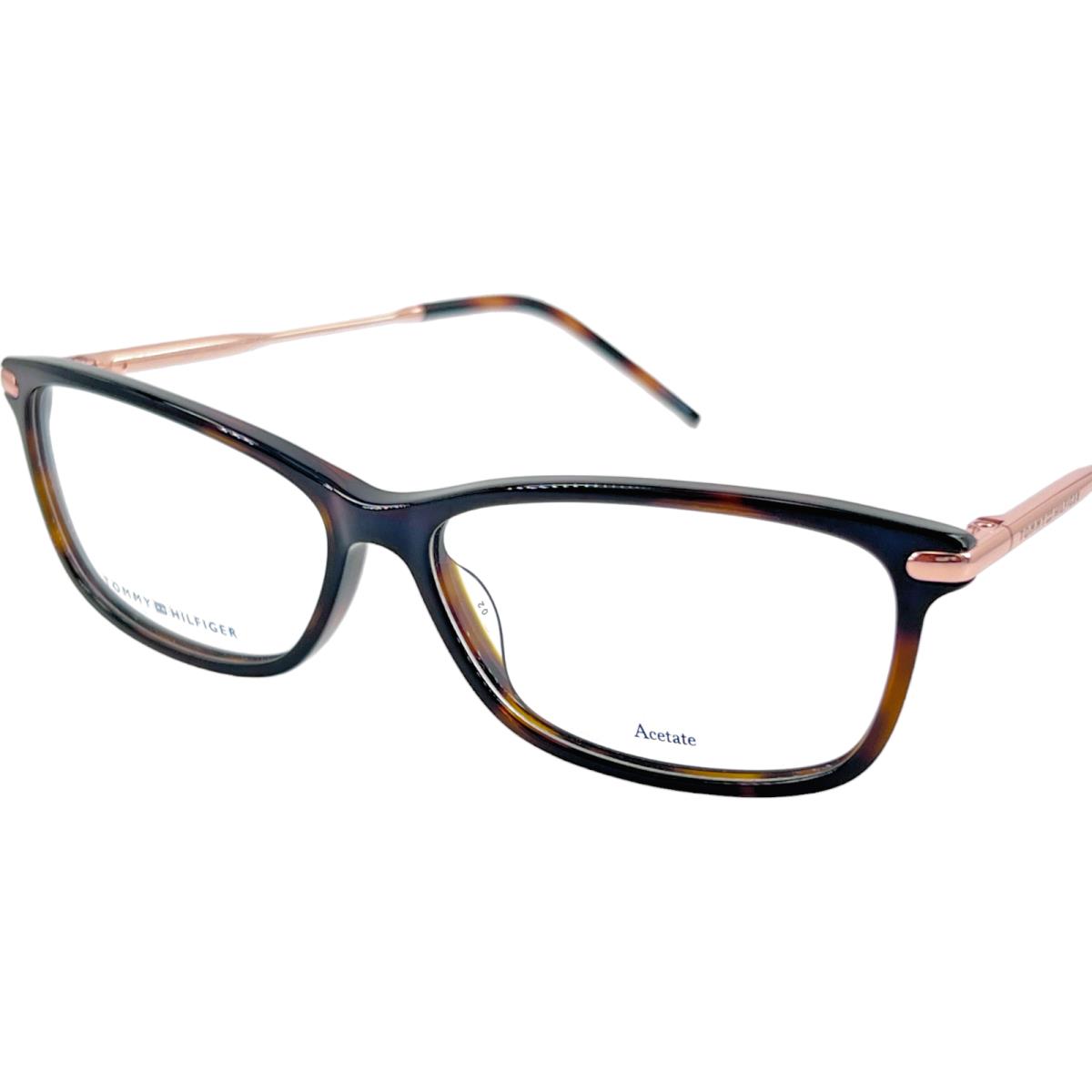 Tommy Hilfiger TH1636 Women`s Plastic Eyeglass Frame 0086 Dark Havana 55-14